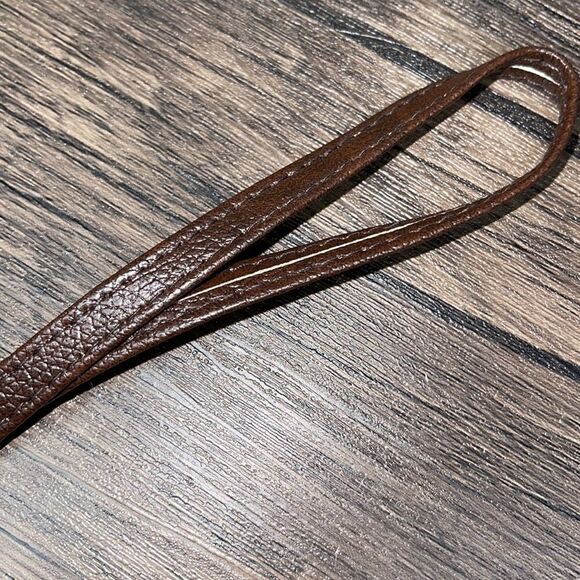 Leather Craft boho block printed fabric wristlet - Picture 6 of 7